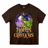 Chocolate Brown Hocus Croakus Frog Heavy Core Tee - LillyAllenDesigns