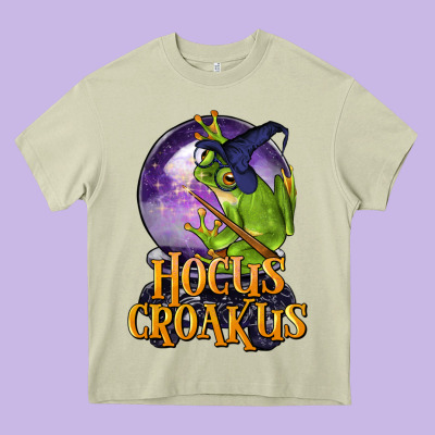 Hocus Croakus Frog Heavy Core Tee Designed By Lillyallendesigns