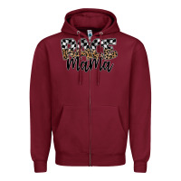 Burgundy race mama Zipper Hoodie - SublimationCraftShop