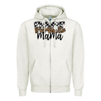 Oatmeal Heather race mama Zipper Hoodie - SublimationCraftShop