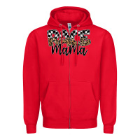 Red race mama Zipper Hoodie - SublimationCraftShop