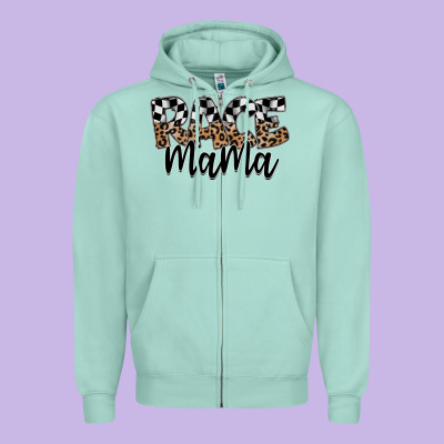 Race Mama Zipper Hoodie Designed By Sublimationcraftshop