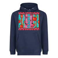 Navy teacher with  flower glitter and serape leopard Heavyweight Hoodie - Artiststas