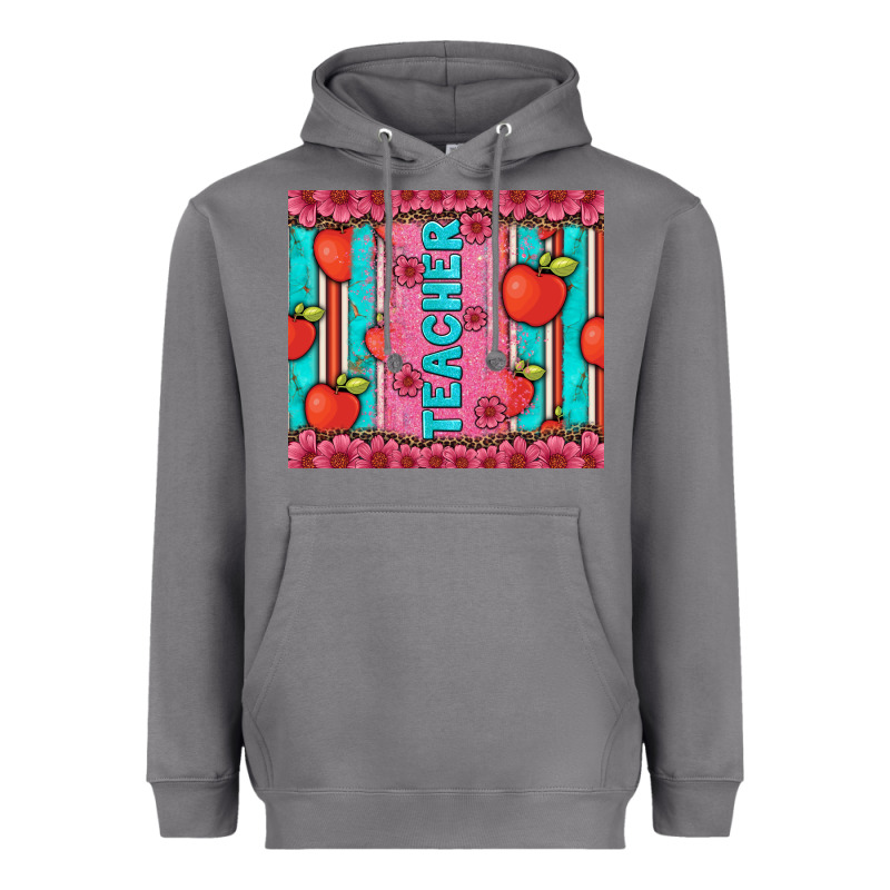 Teacher With  Flower Glitter And Serape Leopard Heavyweight Hoodie by Artiststas | Teevron