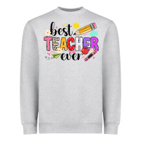 Heather Grey iBest Teacher Ever Heavyweight Sweatshirt - CowhideDigitalArt