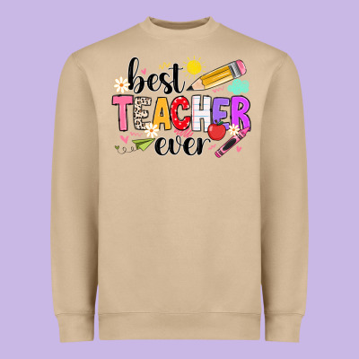 Ibest Teacher Ever Heavyweight Sweatshirt Designed By Cowhidedigitalart