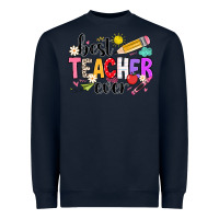 Navy iBest Teacher Ever Heavyweight Sweatshirt - CowhideDigitalArt