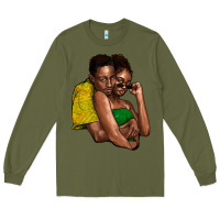 Army Green Black couple Long Sleeve Tee - HowdyJamesFarm