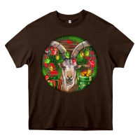 Chocolate Brown Spanish Goat Christmas Ornament Heavy Core Tee - LillyAllenDesigns