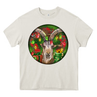 Cream Spanish Goat Christmas Ornament Heavy Core Tee - LillyAllenDesigns