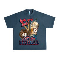 Midnight Navy Grab your joe lets go baseball Urban Heavy Tee - HowdyJamesFarm