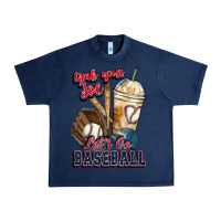 Navy Grab your joe lets go baseball Urban Heavy Tee - HowdyJamesFarm