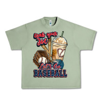 Oil Green Grab your joe lets go baseball Urban Heavy Tee - HowdyJamesFarm