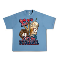 Pebble Blue Grab your joe lets go baseball Urban Heavy Tee - HowdyJamesFarm