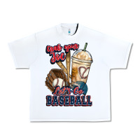 White Grab your joe lets go baseball Urban Heavy Tee - HowdyJamesFarm