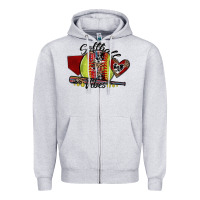 Heather Grey softball vibes Zipper Hoodie - SublimationCraftShop