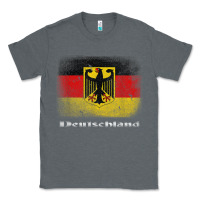 Charcoal Heather Germany German Flag Deutschland Souvenir Gift Alemania Classic Tee - minhPixels