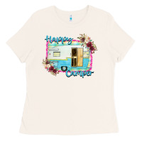 Bone Happy Camper With Flowers Ladies Tee - Bettercallsaul