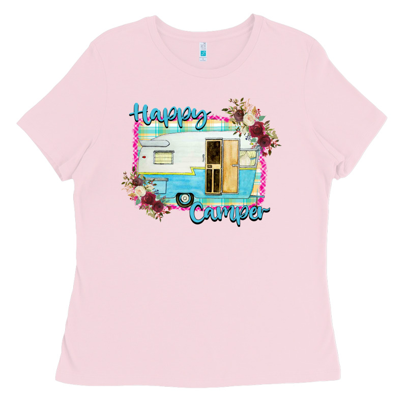 Happy Camper With Flowers Ladies Tee by Bettercallsaul | Teevron