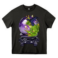 Asphalt Halloween Frog With Crystal Ball Heavy Core Tee - LillyAllenDesigns