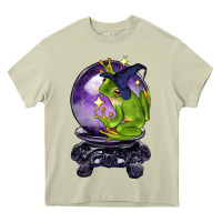 Mossy Halloween Frog With Crystal Ball Heavy Core Tee - LillyAllenDesigns