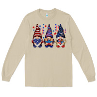 Mushroom 4th Of July gnomies with stars Long Sleeve Tee - HowdyJamesFarm