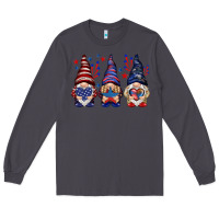 Smoke 4th Of July gnomies with stars Long Sleeve Tee - HowdyJamesFarm