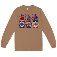 Toasted Coconut 4th Of July gnomies with stars Long Sleeve Tee - HowdyJamesFarm