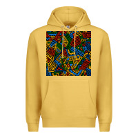 Antique Gold african geometric seamless pattern Premium Hoodie - BundleAndBundleShop
