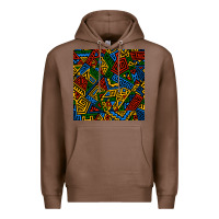 Chestnut african geometric seamless pattern Premium Hoodie - BundleAndBundleShop