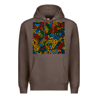 Coffee african geometric seamless pattern Premium Hoodie - BundleAndBundleShop