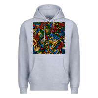Heather Grey african geometric seamless pattern Premium Hoodie - BundleAndBundleShop