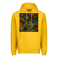Lemon african geometric seamless pattern Premium Hoodie - BundleAndBundleShop