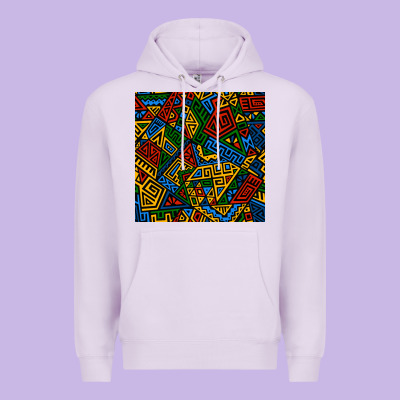 African Geometric Seamless Pattern Premium Hoodie Designed By Bundleandbundleshop