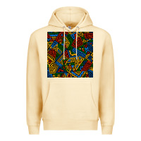 Pina Colada african geometric seamless pattern Premium Hoodie - BundleAndBundleShop