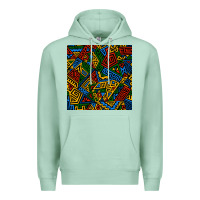 Seafoam african geometric seamless pattern Premium Hoodie - BundleAndBundleShop