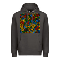 Smoke african geometric seamless pattern Premium Hoodie - BundleAndBundleShop