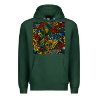 Sports Green african geometric seamless pattern Premium Hoodie - BundleAndBundleShop
