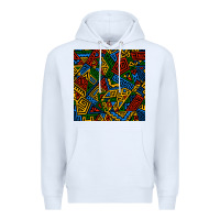 White african geometric seamless pattern Premium Hoodie - BundleAndBundleShop