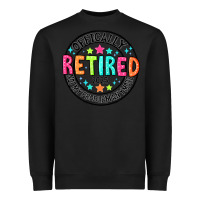 Black Officially Retired 2025 not my problem anymore Heavyweight Sweatshirt - CowhideDigitalArt