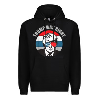 Black trump was right republican conservative political t shirt Premium Hoodie - minhPixels