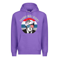 Purple trump was right republican conservative political t shirt Premium Hoodie - minhPixels
