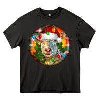 Asphalt Saanen Goat Christmas Heavy Core Tee - LillyAllenDesigns