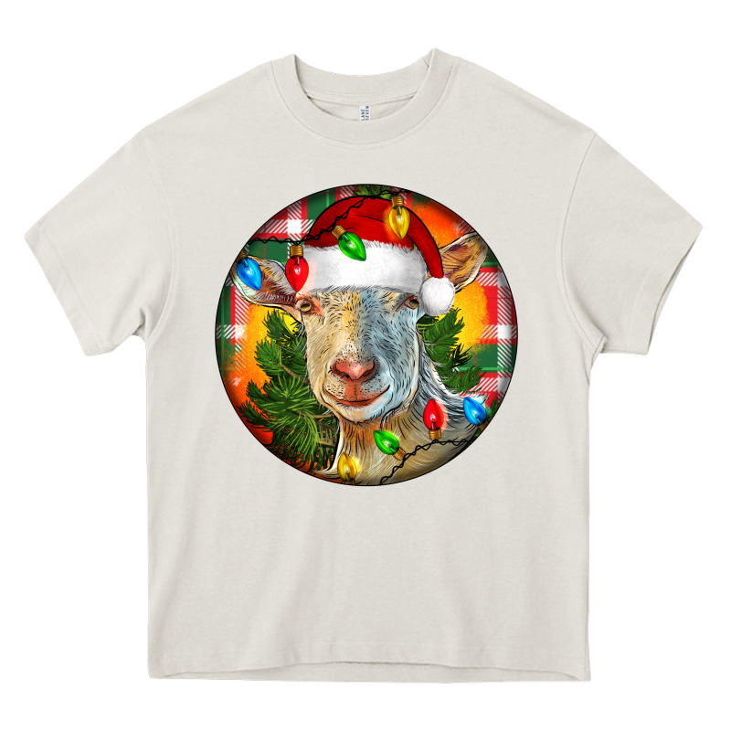Saanen Goat Christmas Heavy Core Tee by LillyAllenDesigns | Teevron