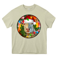 Mossy Saanen Goat Christmas Heavy Core Tee - LillyAllenDesigns