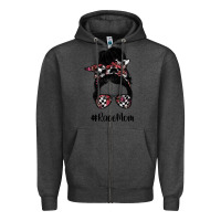 Charcoal Heather race mom Zipper Hoodie - SublimationCraftShop