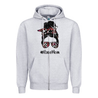 Heather Grey race mom Zipper Hoodie - SublimationCraftShop