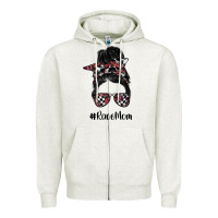 Oatmeal Heather race mom Zipper Hoodie - SublimationCraftShop