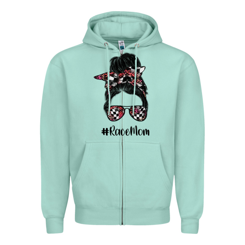 Race Mom Zipper Hoodie by SublimationCraftShop | Teevron