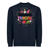 Navy Principal Assistant Heavyweight Sweatshirt - CowhideDigitalArt